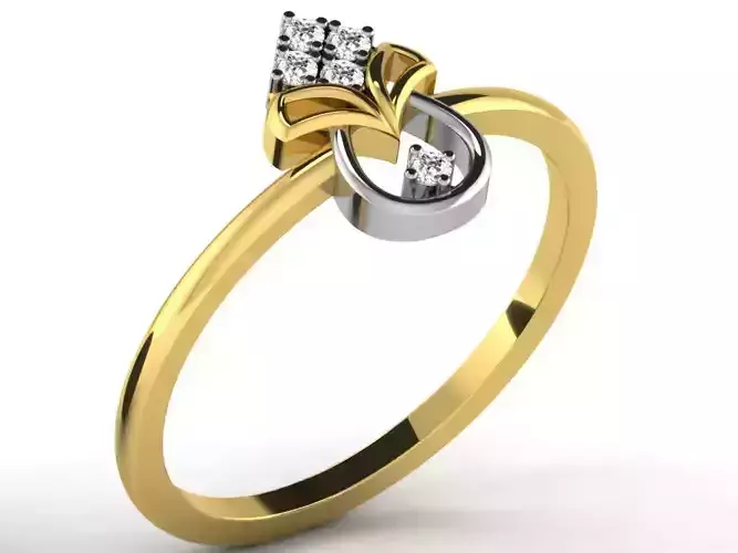 Ring-6214 diamond ring gold