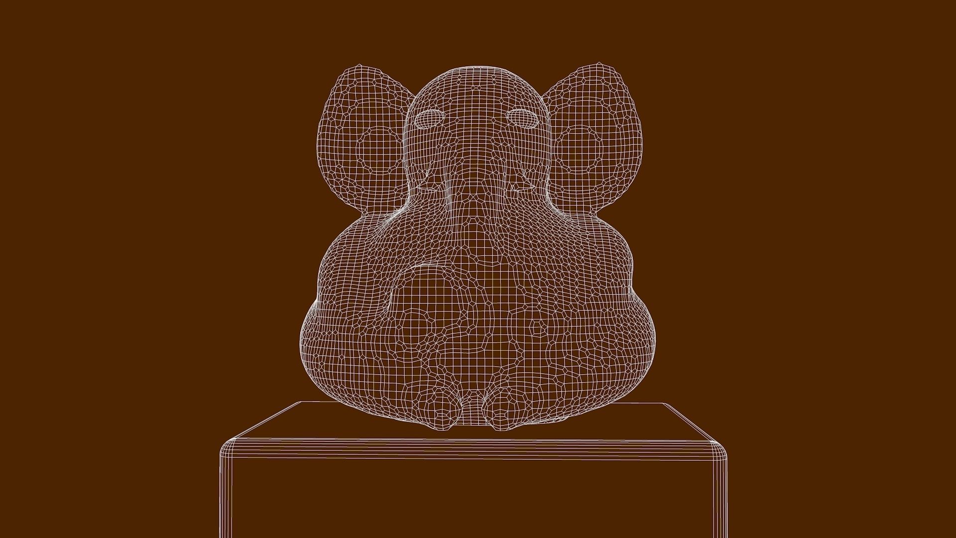 Ganesh Idol Low-poly 3D model_6