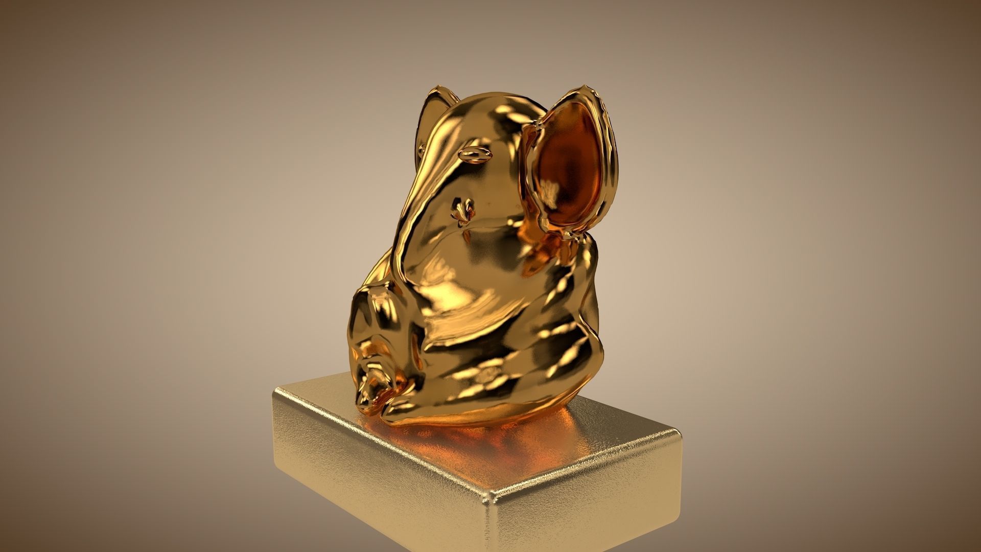 Ganesh Idol Low-poly 3D model_1