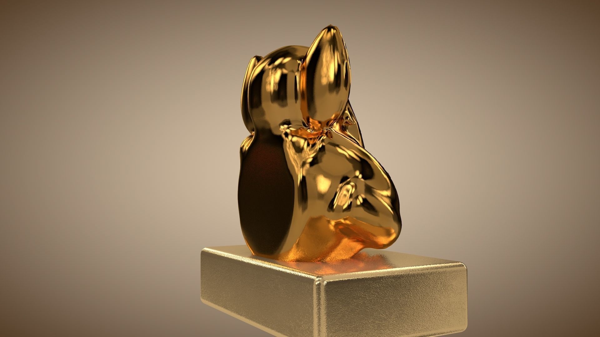 Ganesh Idol Low-poly 3D model_3