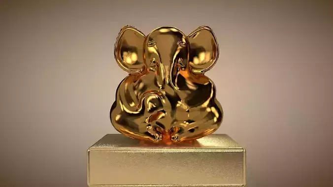 Ganesh Idol Low-poly 3D model