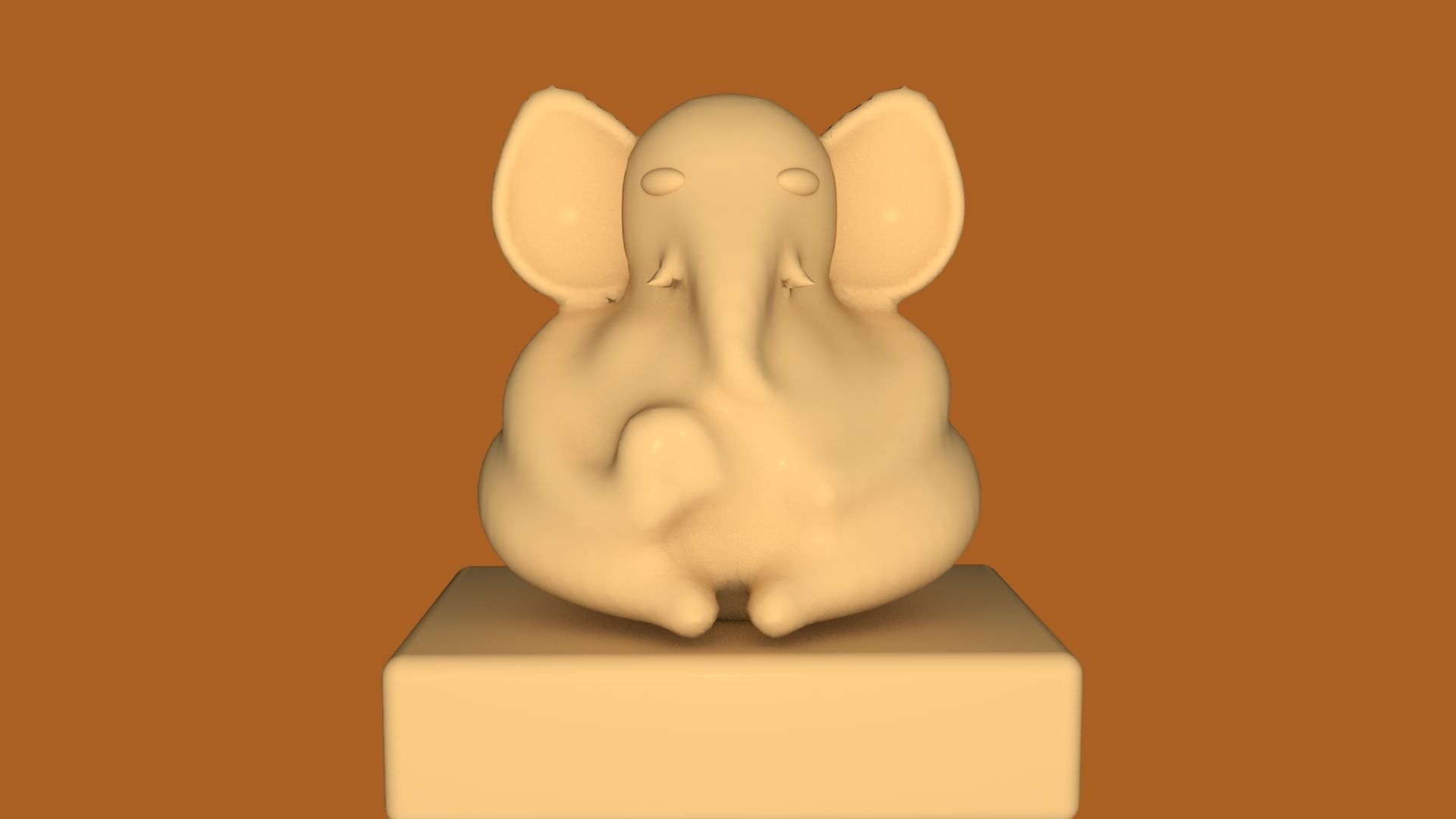 Ganesh Idol Low-poly 3D model_5