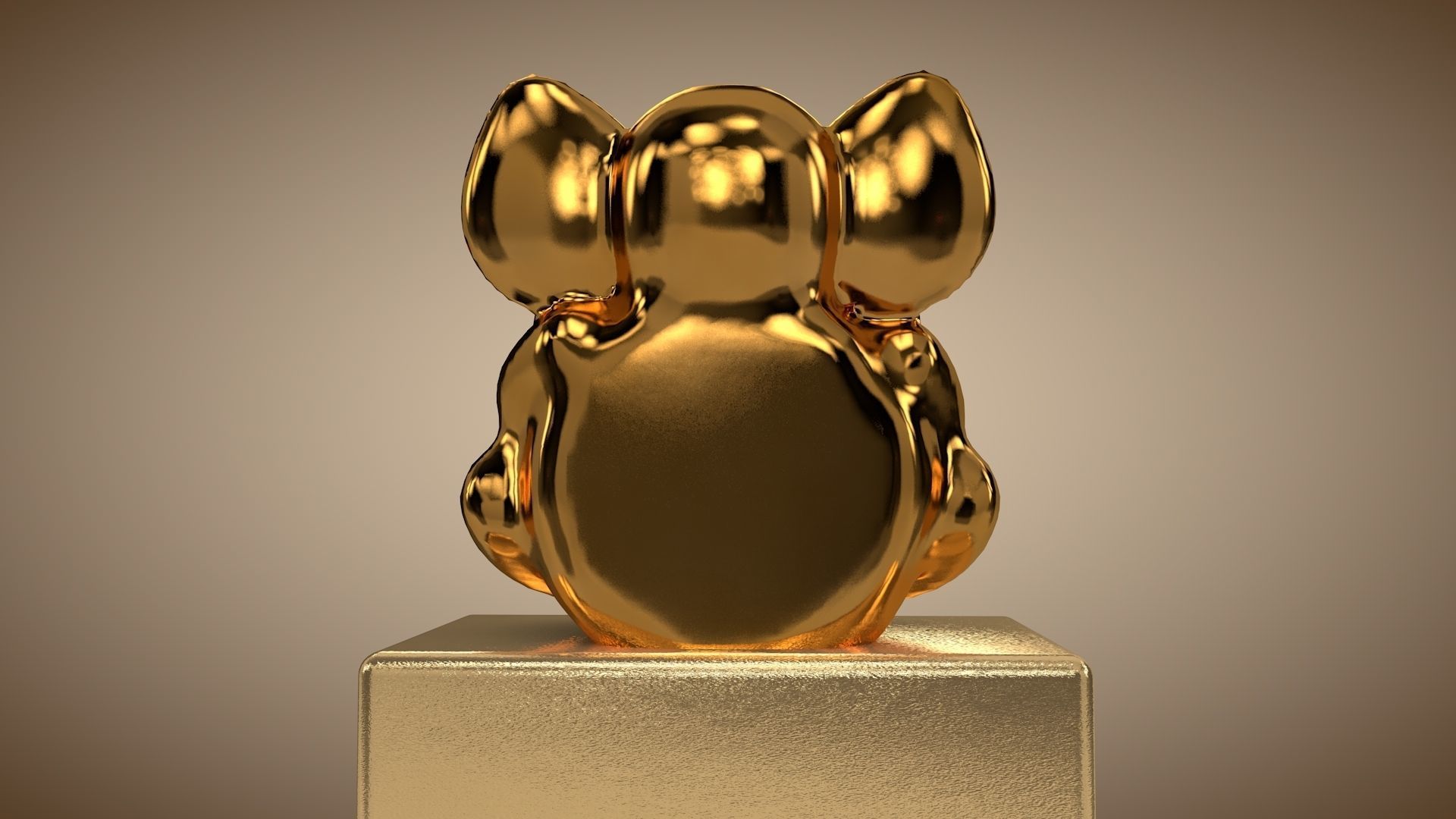 Ganesh Idol Low-poly 3D model_2