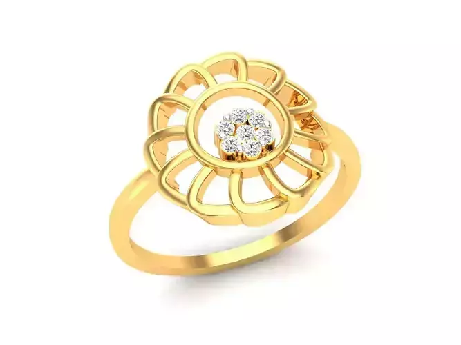 Ring-6203 diamond ring gold