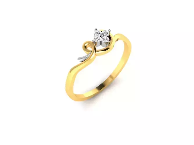 Ring-6174 diamond ring gold