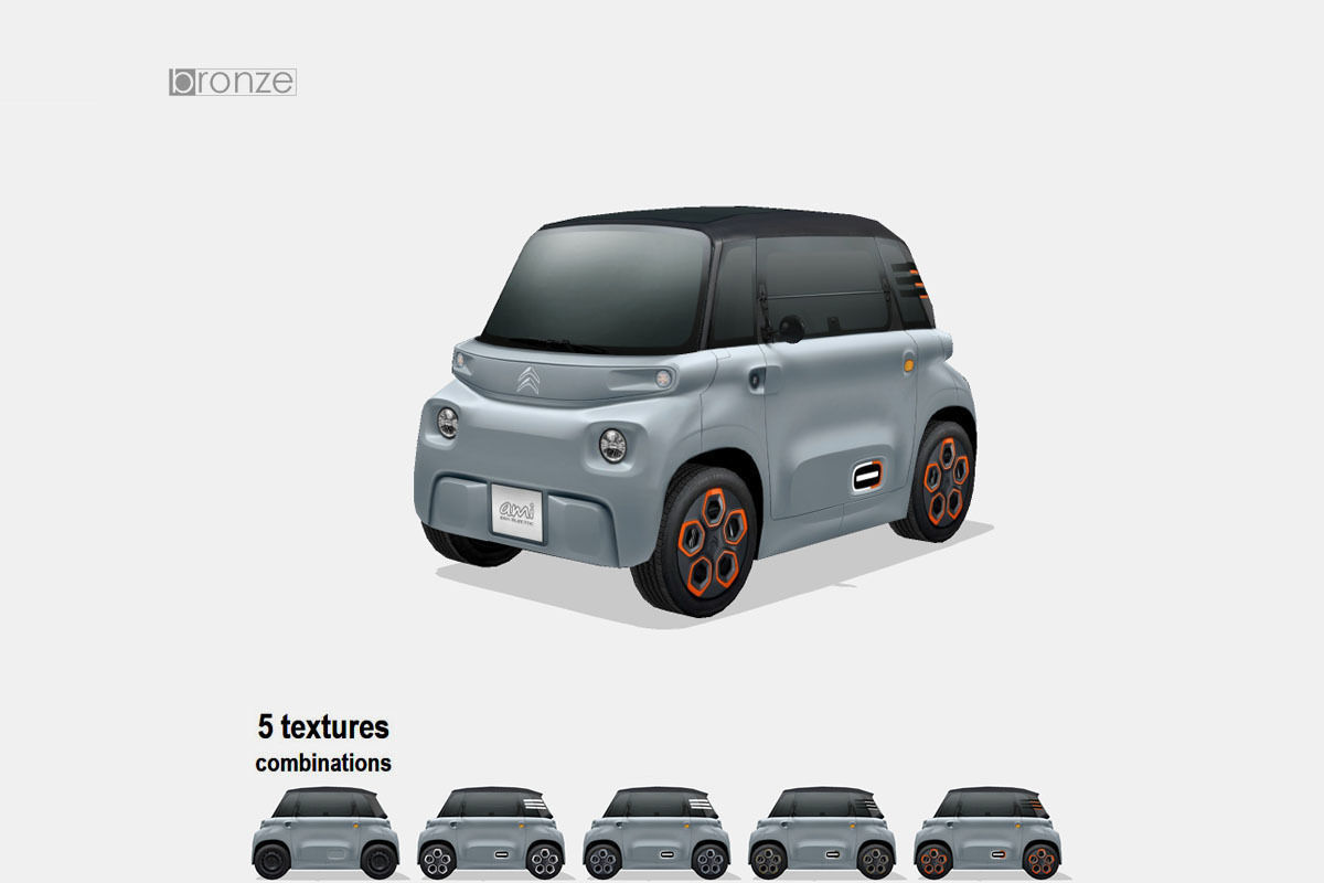 Citroen Ami colection 3D Model Collection_5
