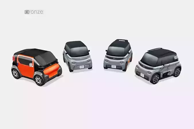 Citroen Ami colection 3D Model Collection