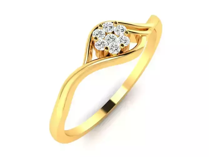 Ring-6170 diamond ring gold