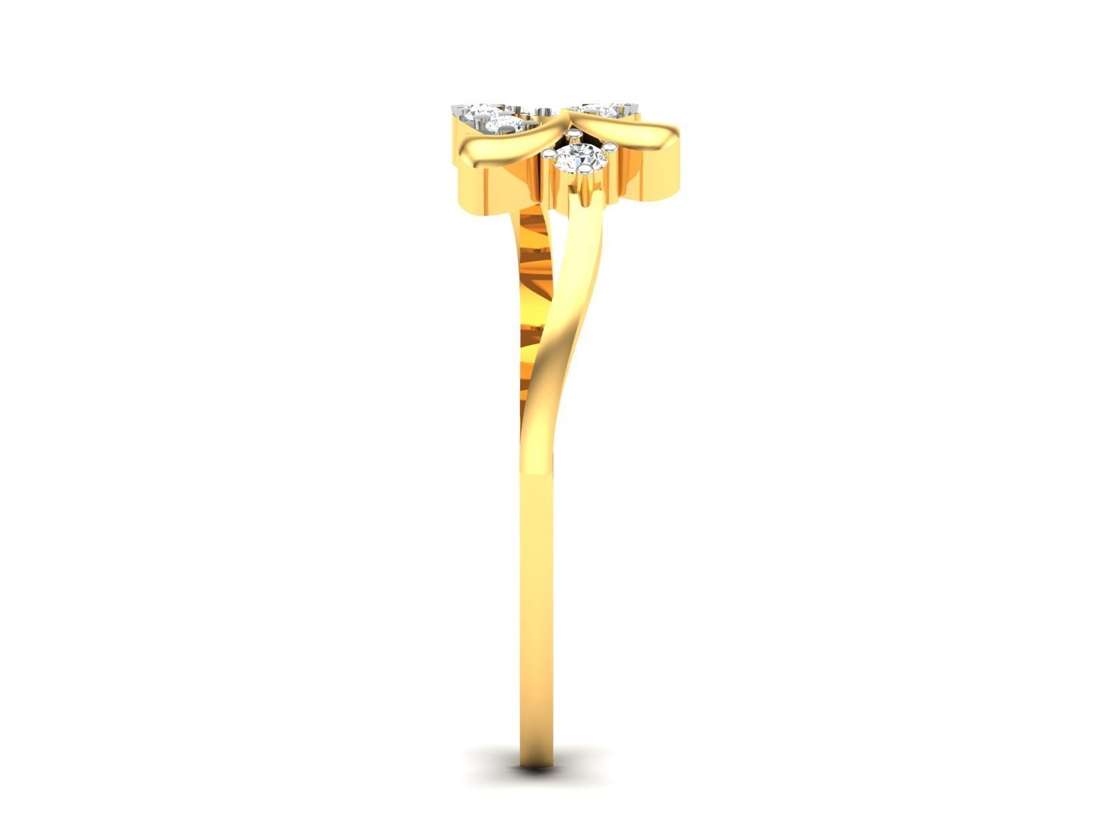 Ring-6157 diamond ring gold 3D print model_5