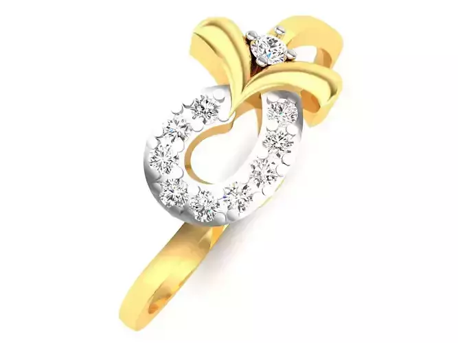 Ring-6157 diamond ring gold