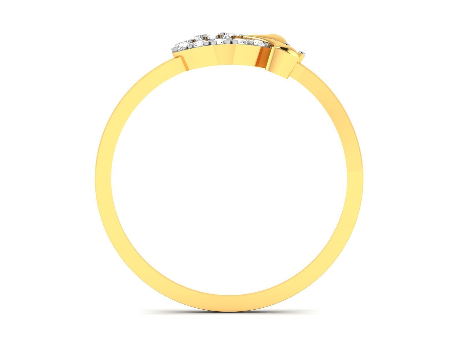 Ring-6157 diamond ring gold 3D print model_3