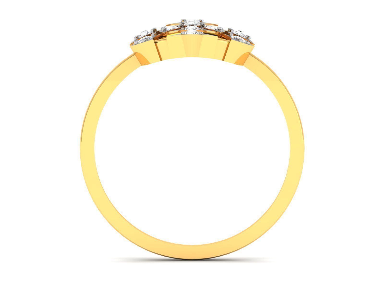 Ring-6153 diamond ring gold with diamonds 3D print model_2