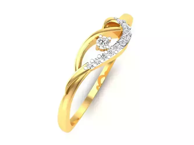 Ring-6151 elegant diamond ring gold