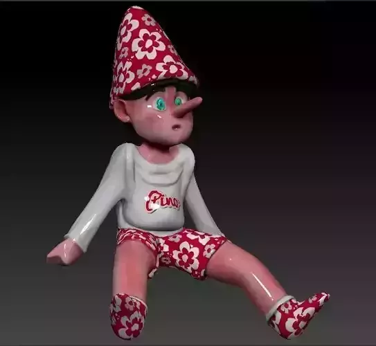 PINOCCHIO gnome Low-poly 3D model