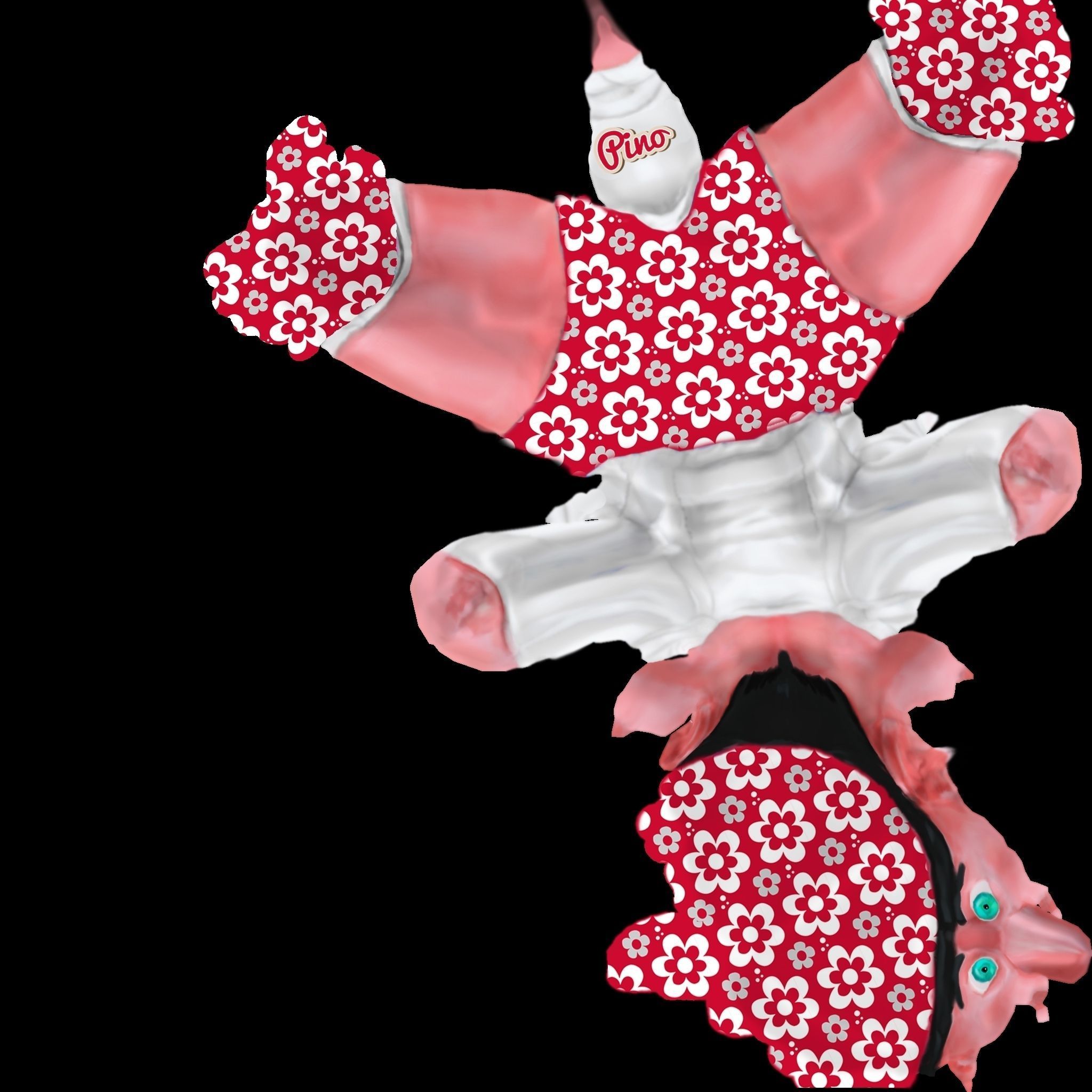 PINOCCHIO gnome Low-poly 3D model_6