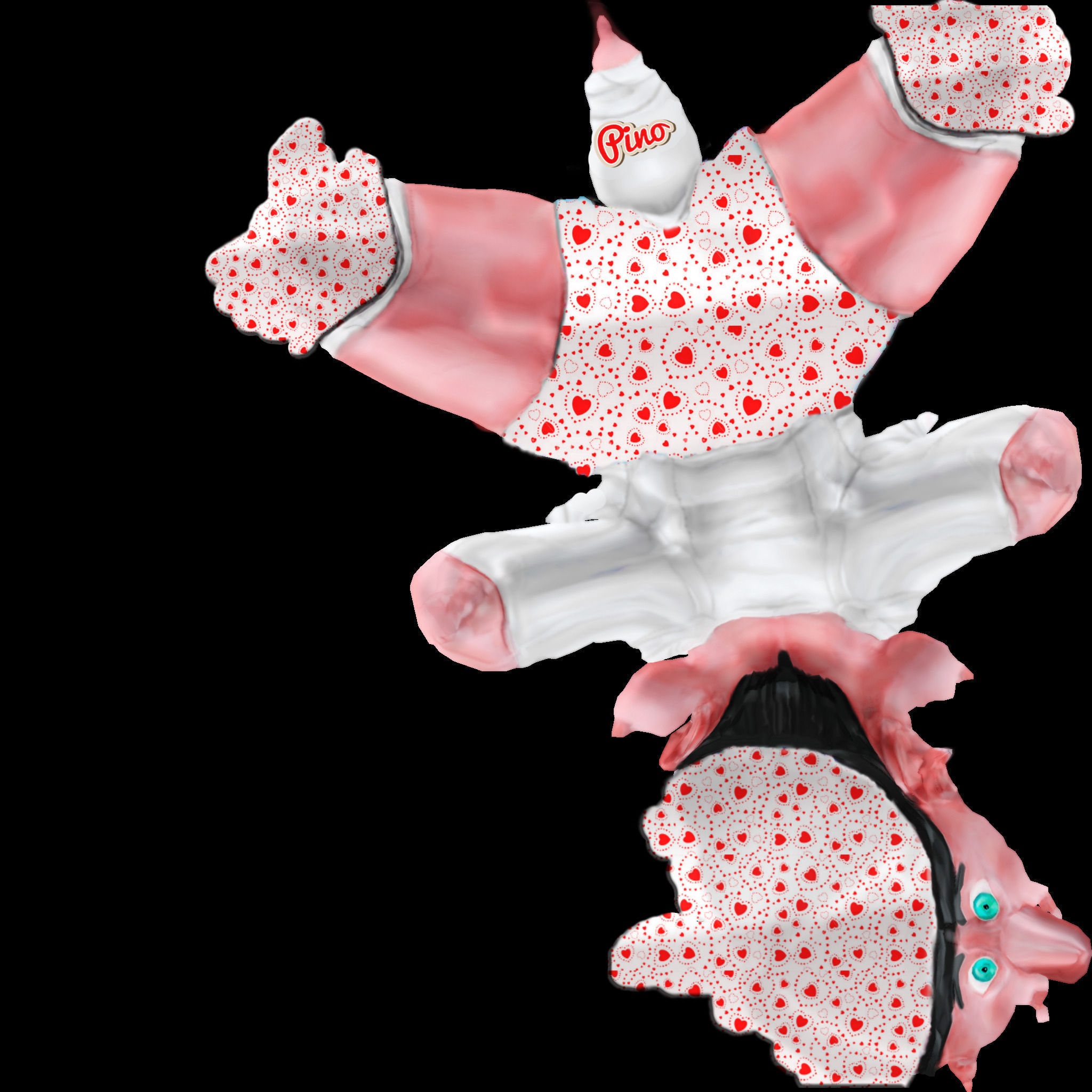 PINOCCHIO gnome Low-poly 3D model_9