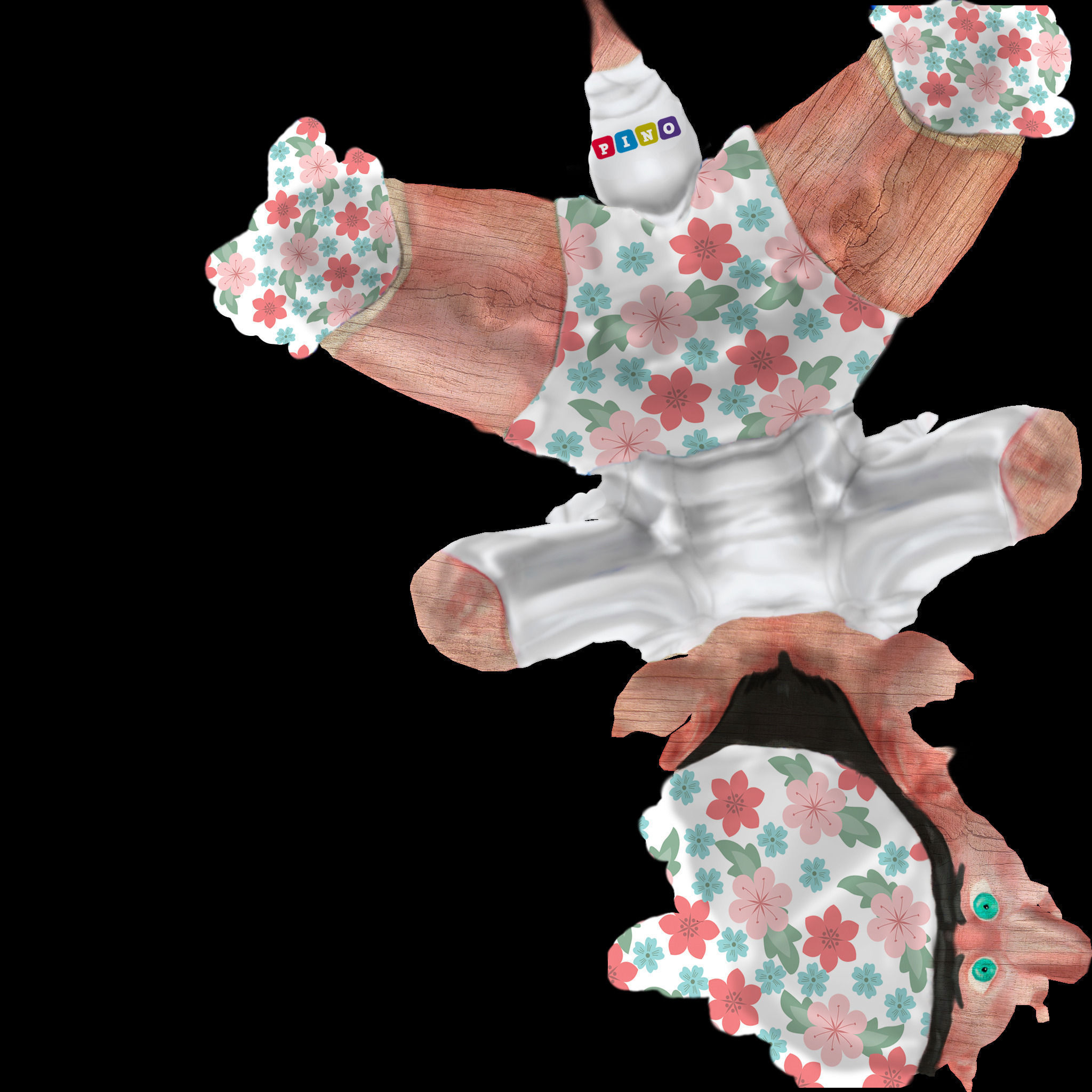 PINOCCHIO gnome Low-poly 3D model_8