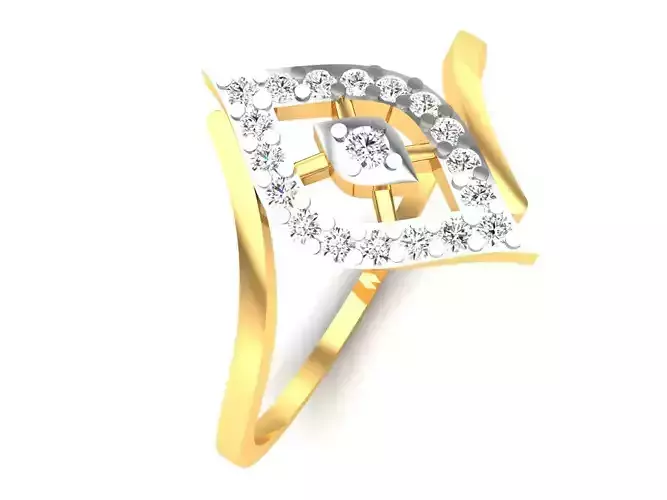 Ring-6142 diamond ring gold