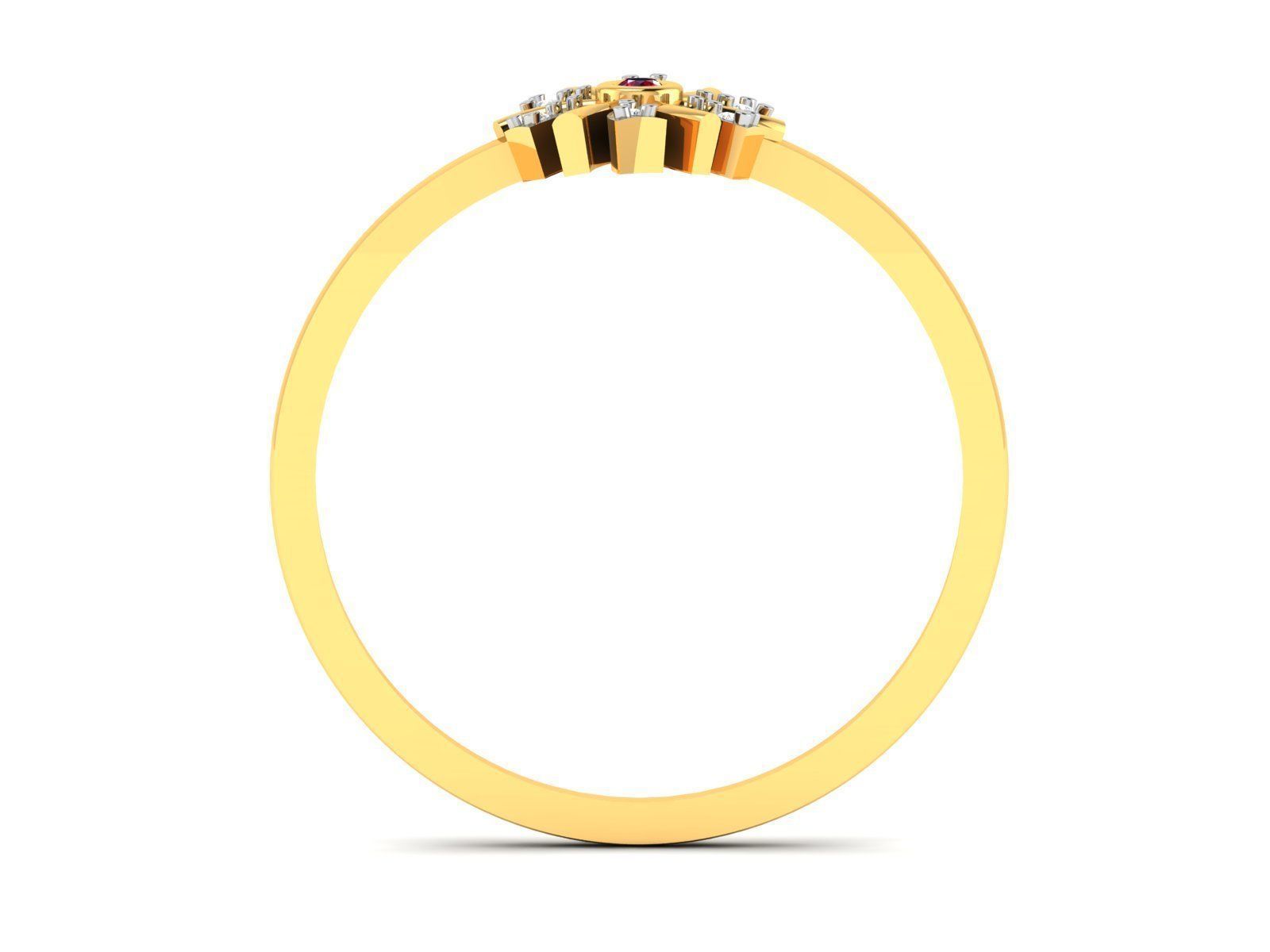 Ring-6140 person diamond ring gold 3D print model_2
