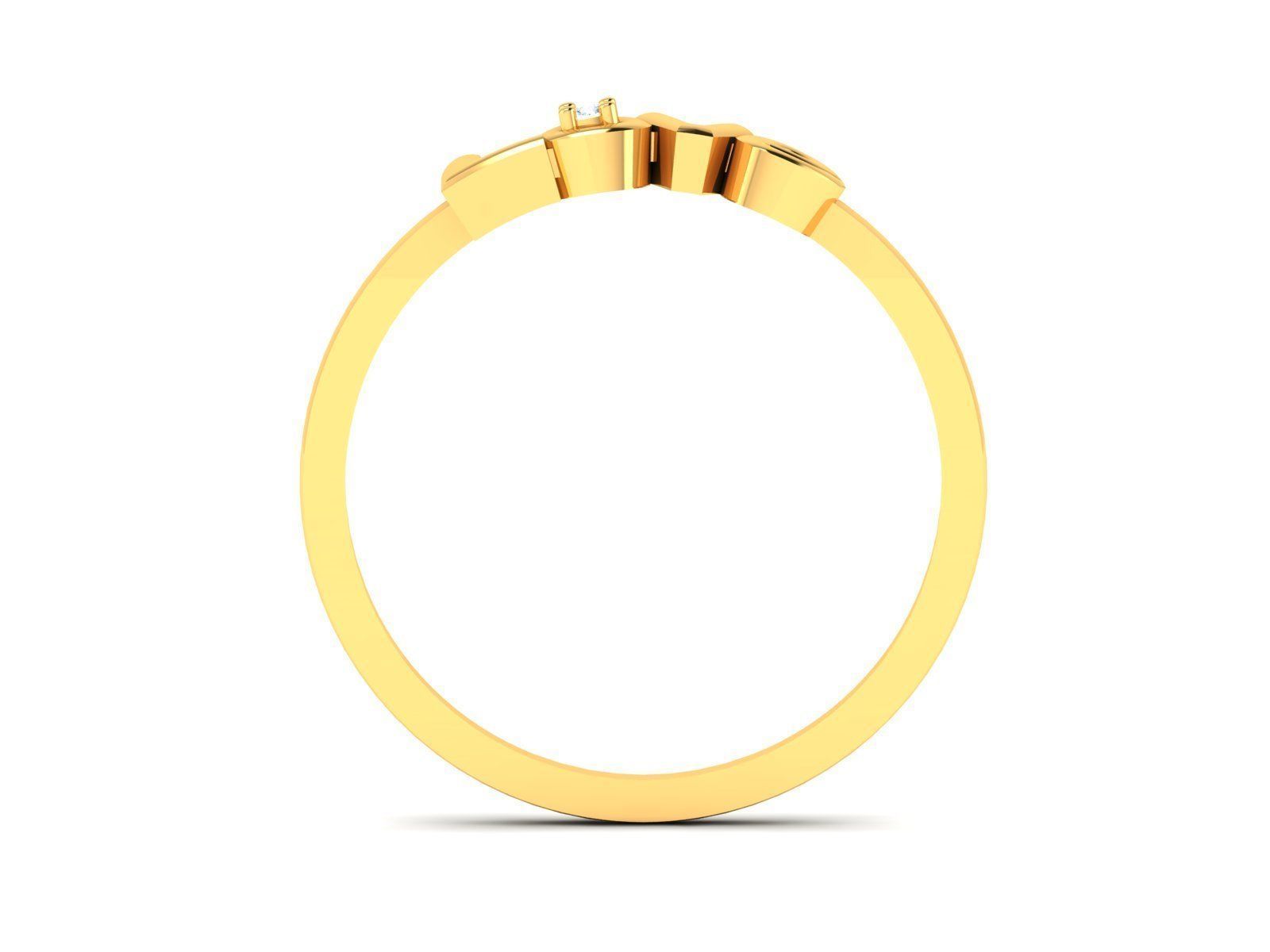 Ring-6124 love diamond ring gold 3D print model_2