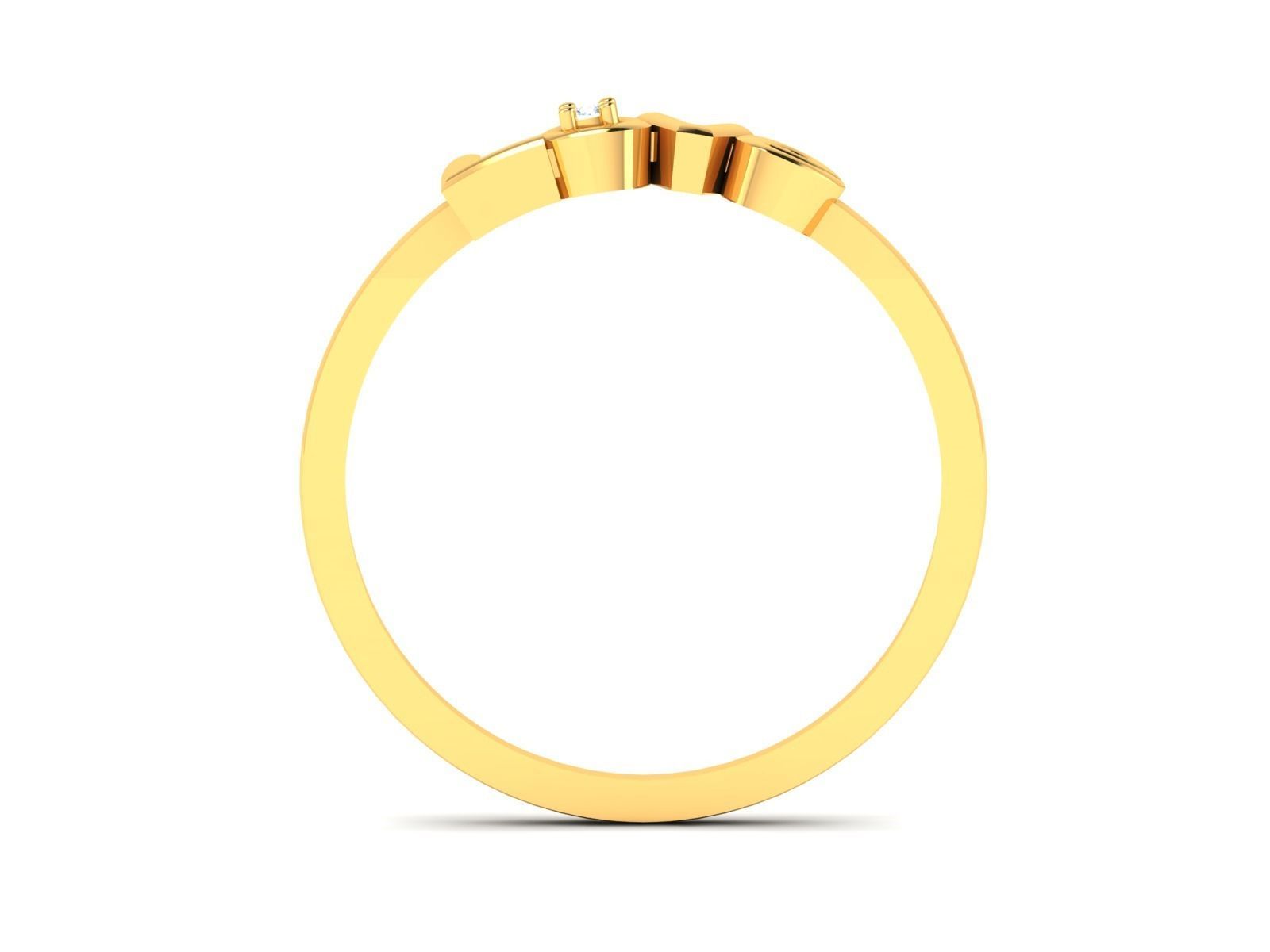 Ring-6124 love diamond ring gold 3D print model_3