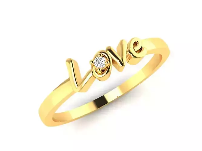 Ring-6122 love diamond ring 3D print model