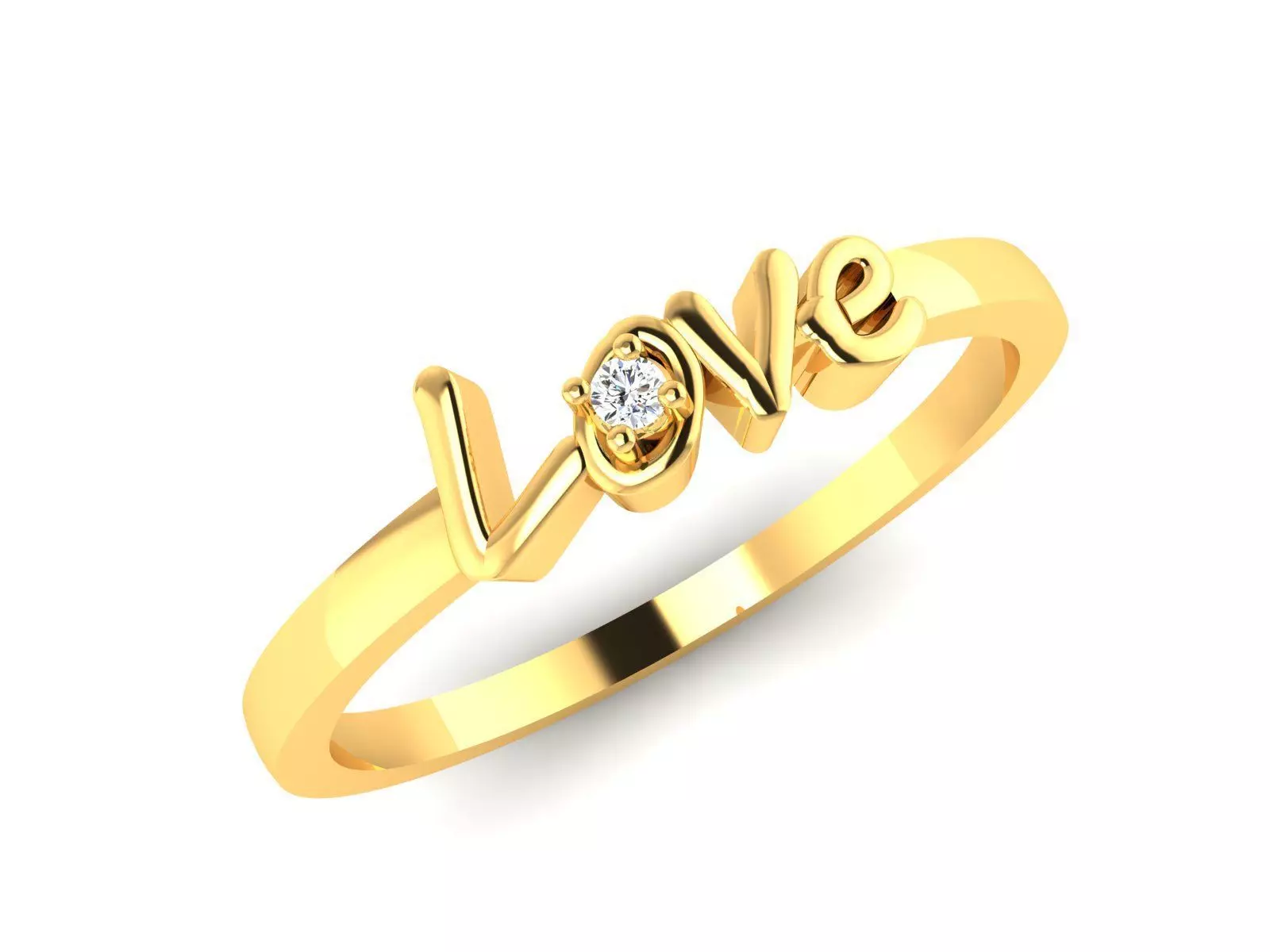 Ring-6122 love diamond ring 3D print model_0