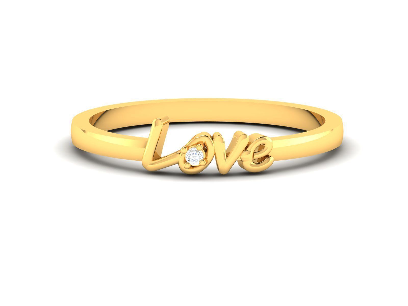 Ring-6122 love diamond ring 3D print model_7