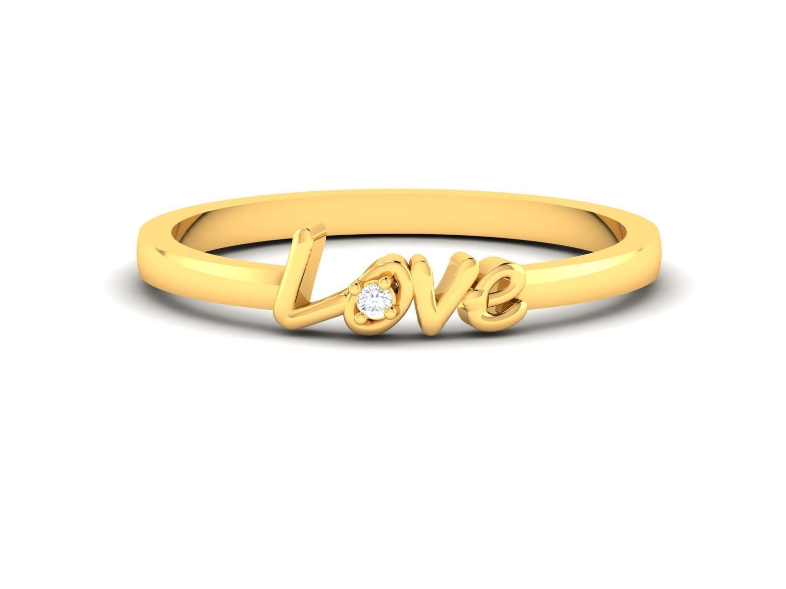 Ring-6122 love diamond ring 3D print model_8