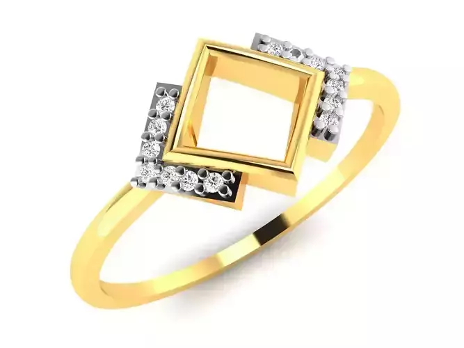 Ring-6121 elegant diamond ring gold