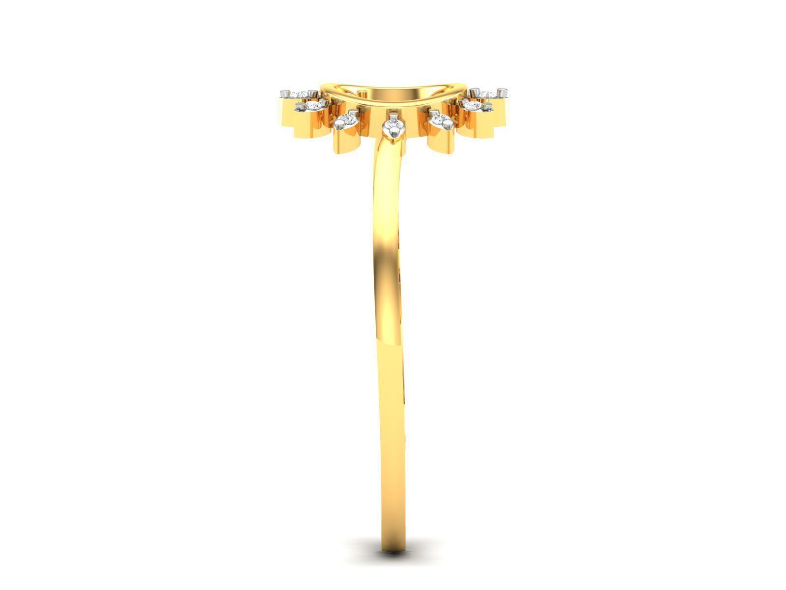 Ring-6119 diamond ring gold 3D print model_4