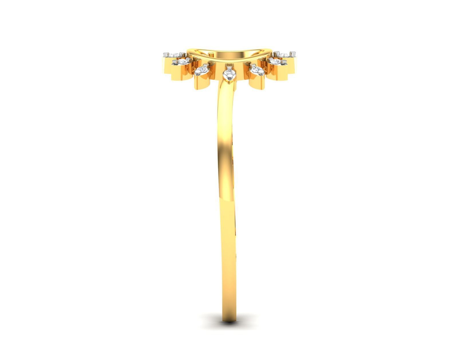 Ring-6119 diamond ring gold 3D print model_5
