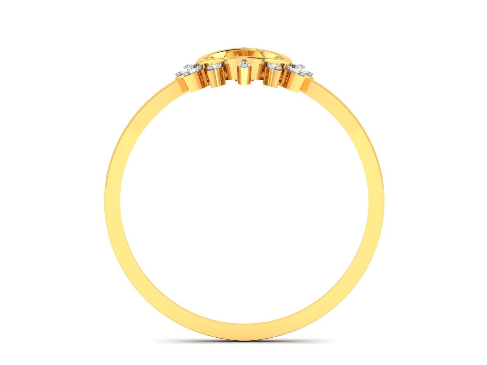 Ring-6119 diamond ring gold 3D print model_3