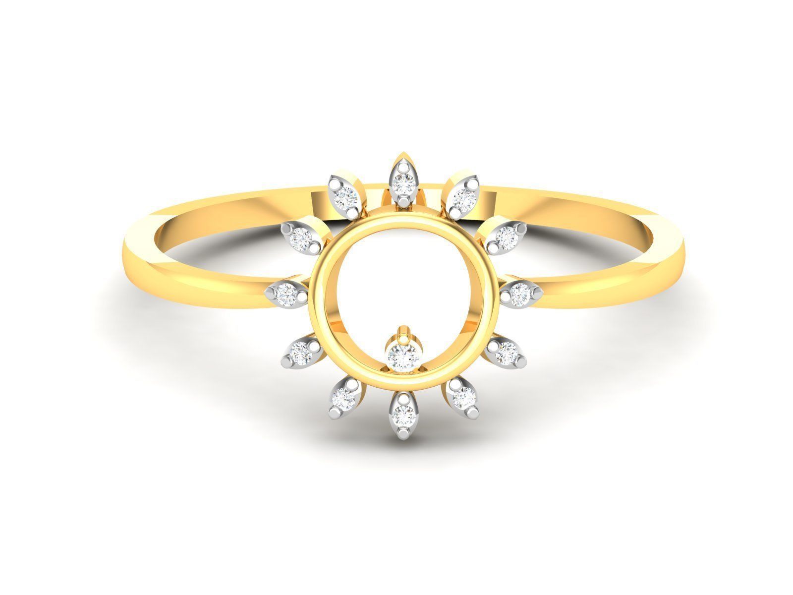 Ring-6119 diamond ring gold 3D print model_6