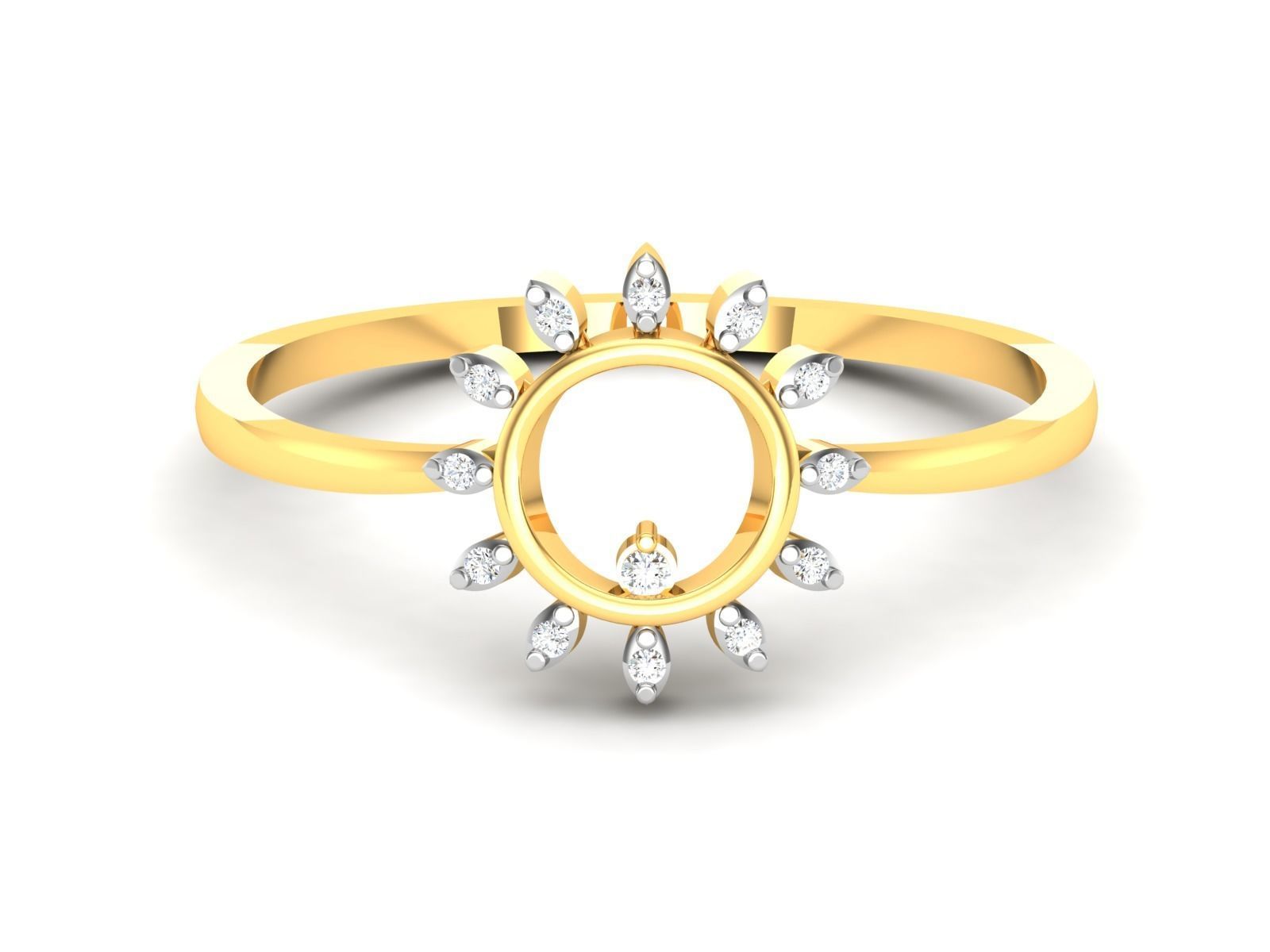Ring-6119 diamond ring gold 3D print model_7