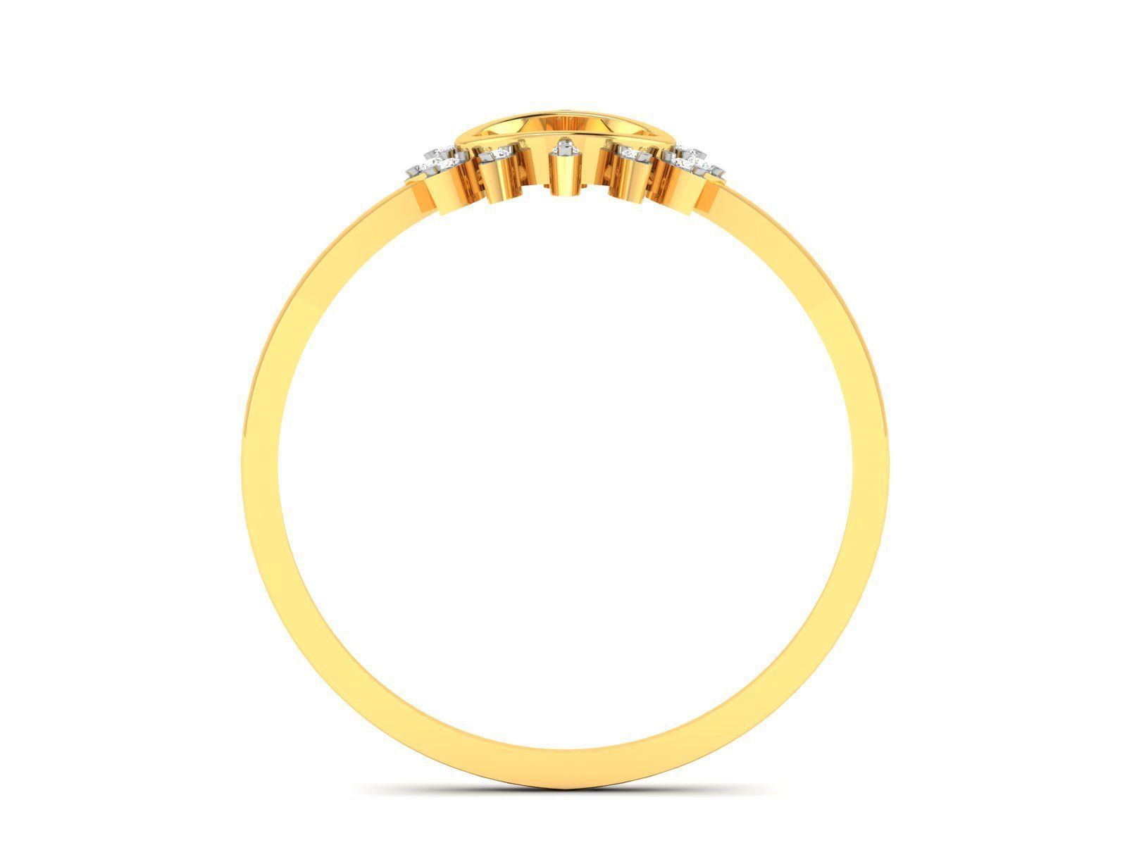 Ring-6119 diamond ring gold 3D print model_2