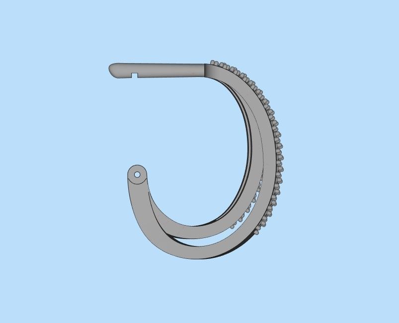 Women earrings with gems CAD 3dm stl 3D print model_38