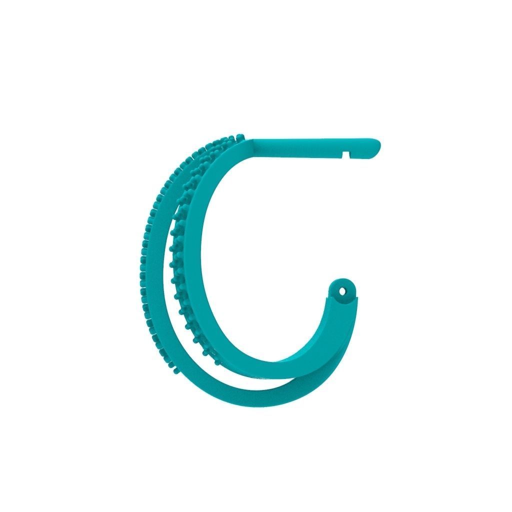 Women earrings with gems CAD 3dm stl 3D print model_16