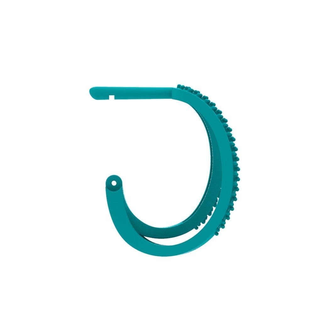 Women earrings with gems CAD 3dm stl 3D print model_19