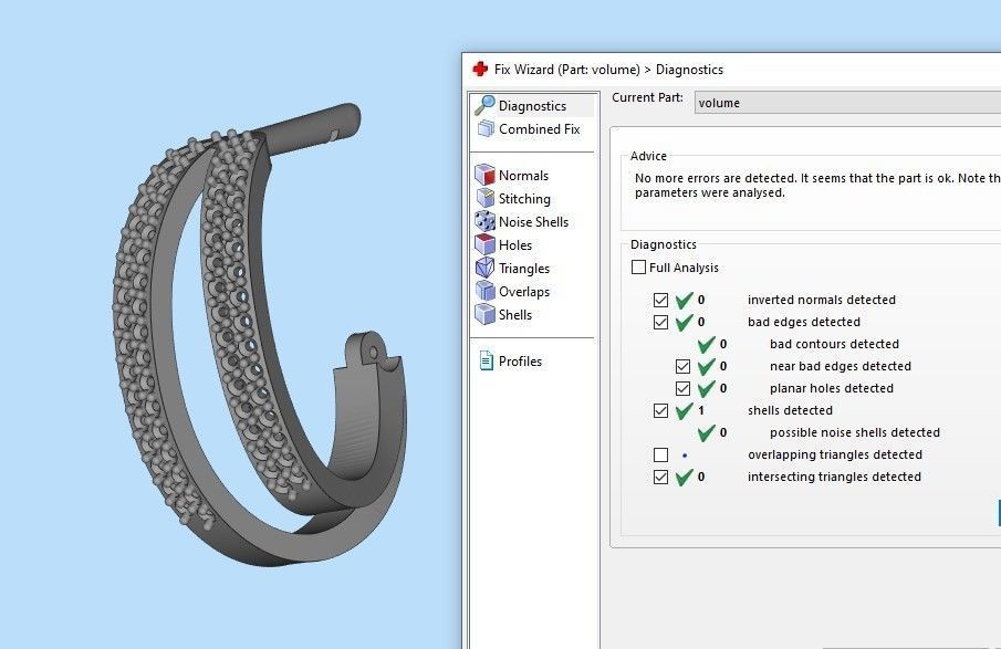 Women earrings with gems CAD 3dm stl 3D print model_3