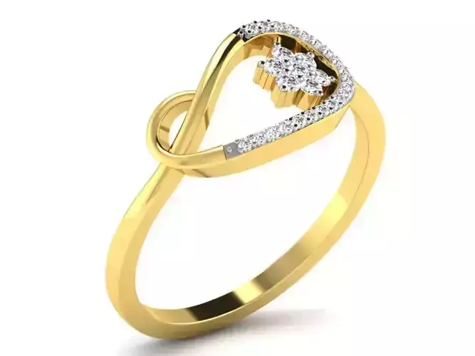 Ring-6072 infinity ring with diamonds