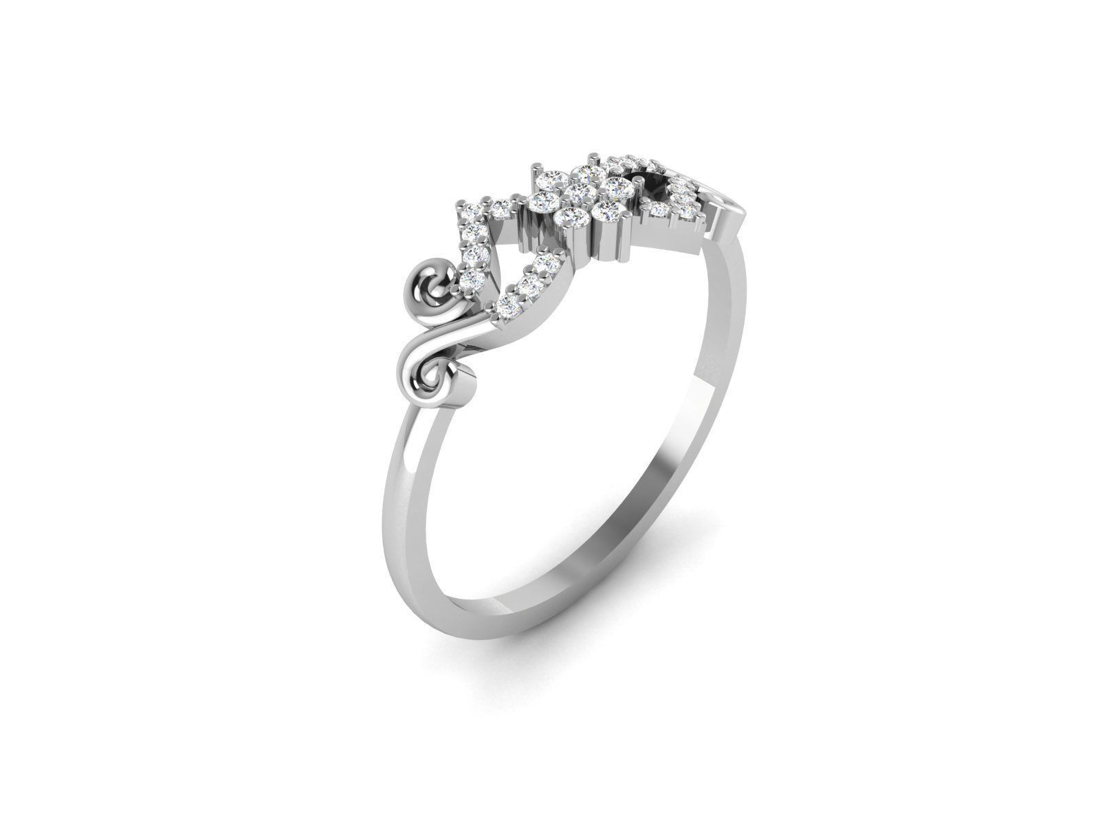 Ring-6068 ring with diamonds 3D print model_2