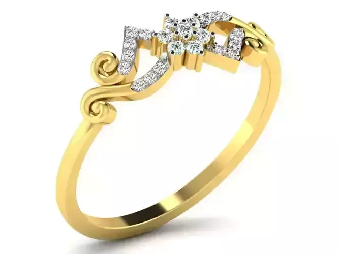 Ring-6068 ring with diamonds