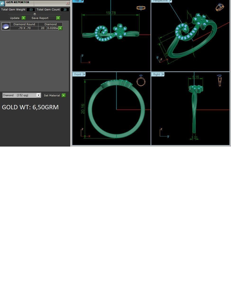 Ring-6062 gold ring with diamonds 3D print model_3
