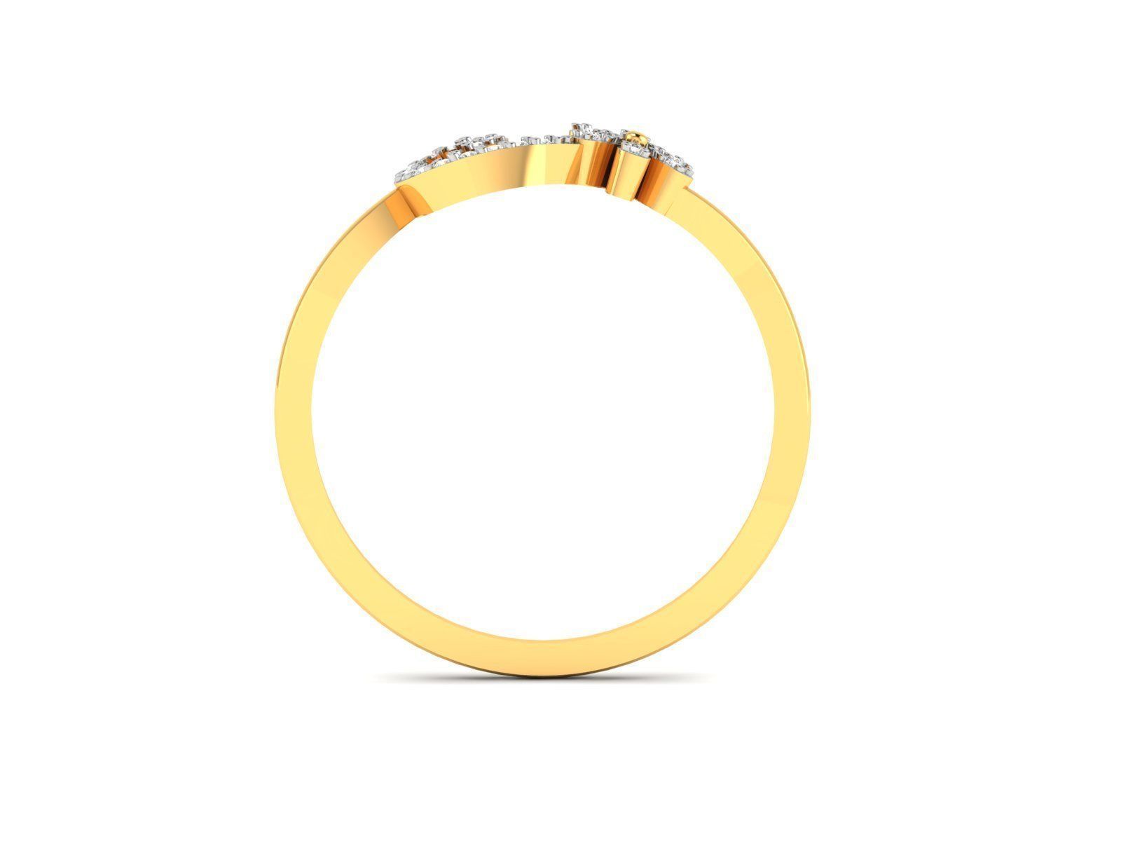 Ring-6062 gold ring with diamonds 3D print model_8