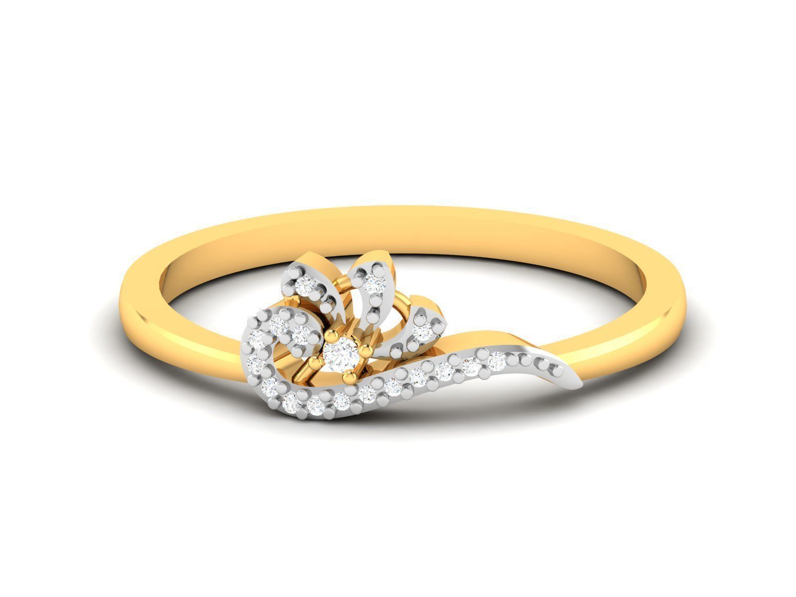 Ring-6059 elegant diamond ring gold 3D print model_8
