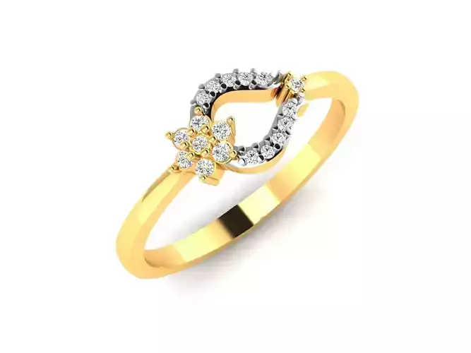 Ring-6039 elegant diamond ring gold