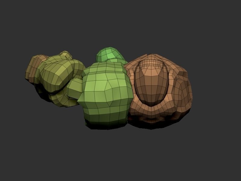 Goly the Golem Low-poly 3D model_13