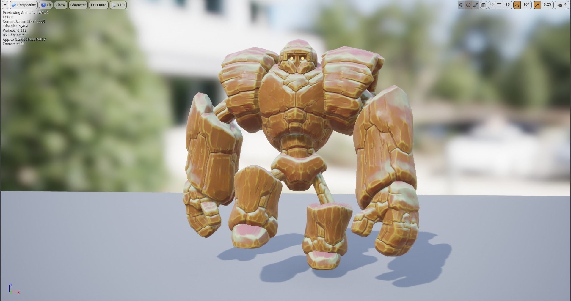 Goly the Golem Low-poly 3D model_16