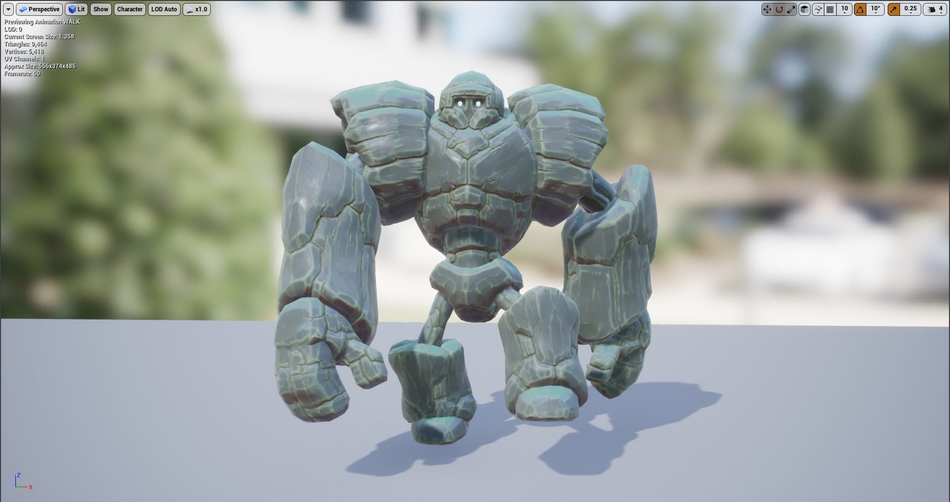 Goly the Golem Low-poly 3D model_15